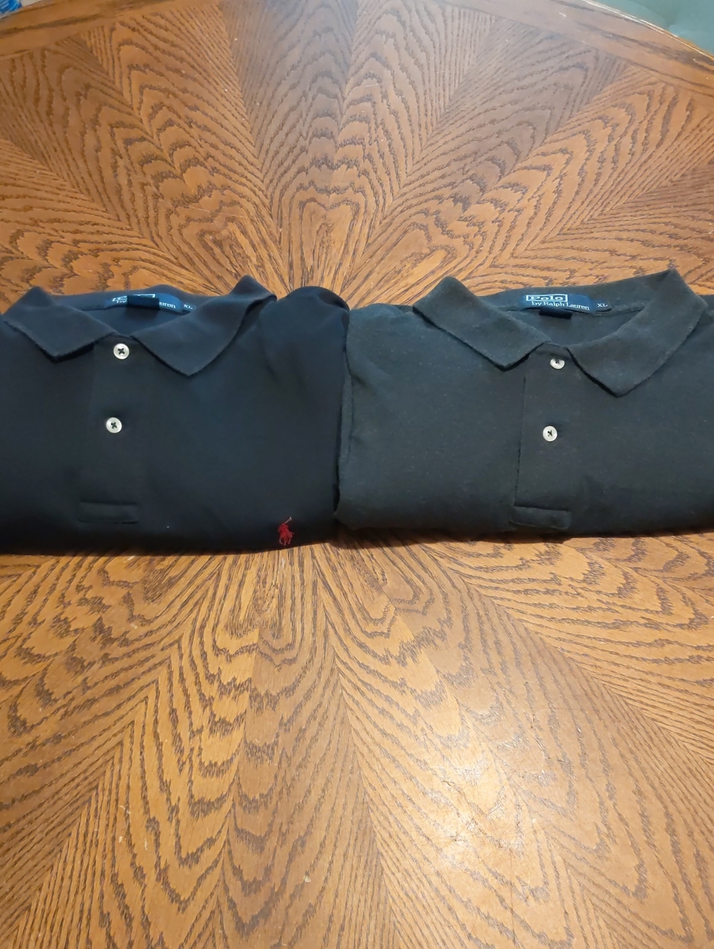 Lot Of 2 Polo Ralph Lauren Mens XL Black/Grey Long-Sleeve Polos